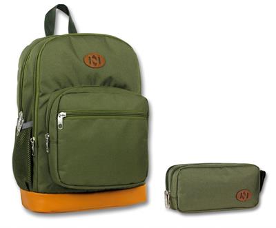 Ümit Çanta Dört Bölmeli Yeşil İlkokul Çantası ve Kalem Çantası Seti - Erkek