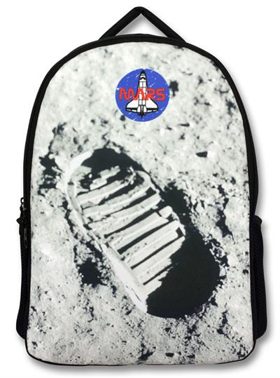 Ümit Çanta Erkek Çocuk Okul Sırt Çantası - Mars Ayak İzi - Beyaz Siyah - 5101 (7 Yaş ve Üzeri)