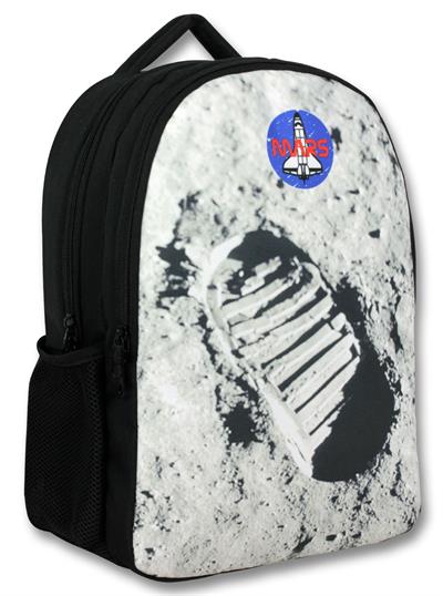 Ümit Çanta Erkek Çocuk Okul Sırt Çantası - Mars Ayak İzi - Beyaz Siyah - 5101 (7 Yaş ve Üzeri)