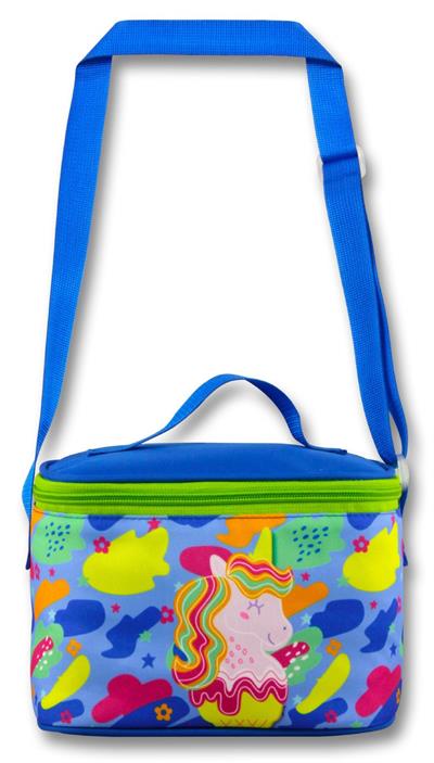 Ümit Çanta Termoslu/Isı Yalıtımlı Beslenme Çantası - 5037 - Dondurma ve Unicorn, Mavi Yeşil (Kız Çocuk)