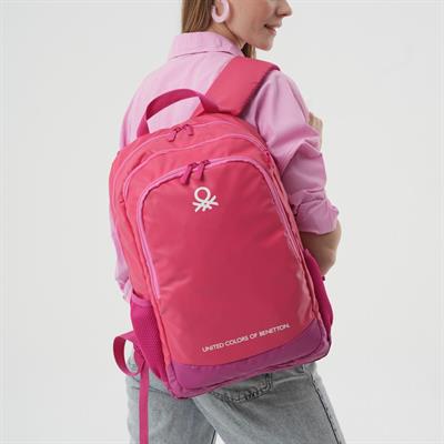 United Colors Of Benetton Kız Çocuk/Kadın Okul, Günlük ve Seyahat Sırt Çantası - Açık Pembe - 20878