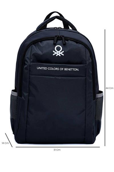United Colors Of Benetton Unisex Çocuk/Yetişkin Okul Günlük ve Seyahat Sırt Çantası - Siyah - 20964