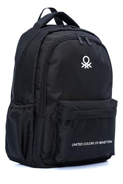 United Colors Of Benetton Unisex Çocuk/Yetişkin Okul Günlük ve Seyahat Sırt Çantası - Siyah - 20965