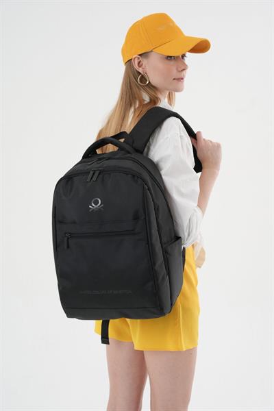 United Colors Of Benetton Unisex Çocuk/Yetişkin Okul Günlük ve Seyahat Sırt Çantası - Siyah - 20961