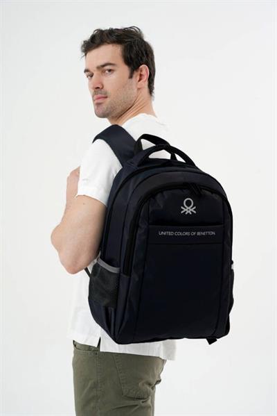 United Colors Of Benetton Unisex Çocuk/Yetişkin Okul Günlük ve Seyahat Sırt Çantası - Siyah - 20964