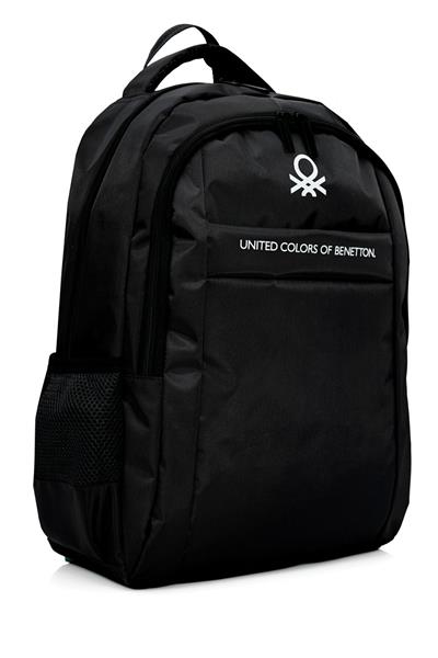 United Colors Of Benetton Unisex Çocuk/Yetişkin Okul Günlük ve Seyahat Sırt Çantası - Siyah - 20964
