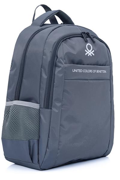 United Colors Of Benetton Unisex Çocuk/Yetişkin Okul Günlük ve Seyahat Sırt Çantası - Gri - 20972