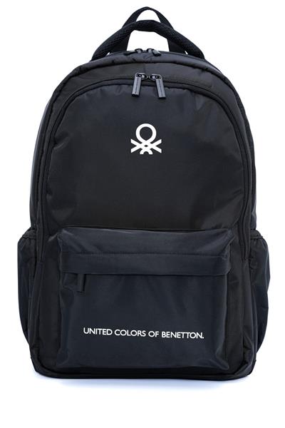 United Colors Of Benetton Unisex Çocuk/Yetişkin Okul Günlük ve Seyahat Sırt Çantası - Siyah - 20965