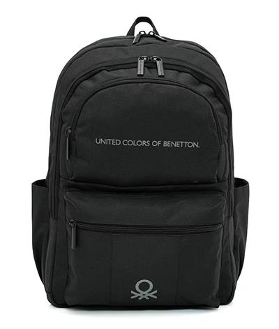United Colors Of Benetton Unisex Çocuk/Yetişkin Okul Günlük ve Seyahat Sırt Çantası - Siyah - 21056