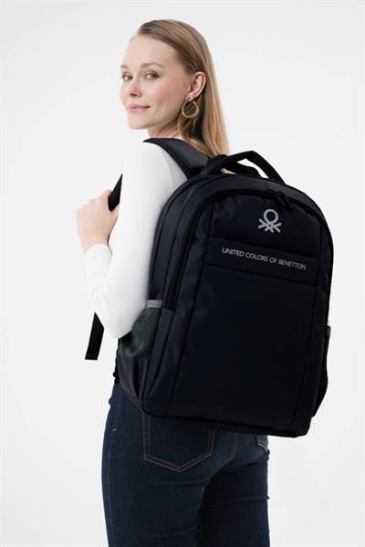 United Colors Of Benetton Unisex Çocuk/Yetişkin Okul Günlük ve Seyahat Sırt Çantası - Siyah - 20964