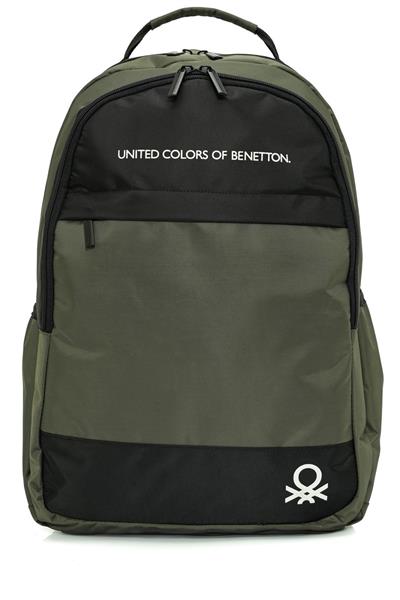 United Colors Of Benetton Unisex Okul, Günlük ve Seyahat Sırt Çantası - Haki - Siyah - 20819