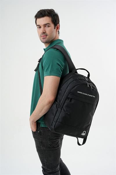 United Colors Of Benetton Unisex Okul, Günlük ve Seyahat Sırt Çantası - Siyah - 20823