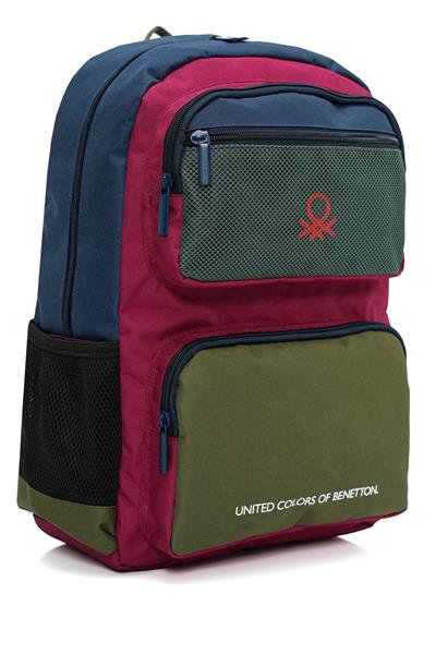 United Colors Of Benetton Unisex Okul, Günlük ve Seyahat Sırt Çantası - Lacivert - Haki - 20898