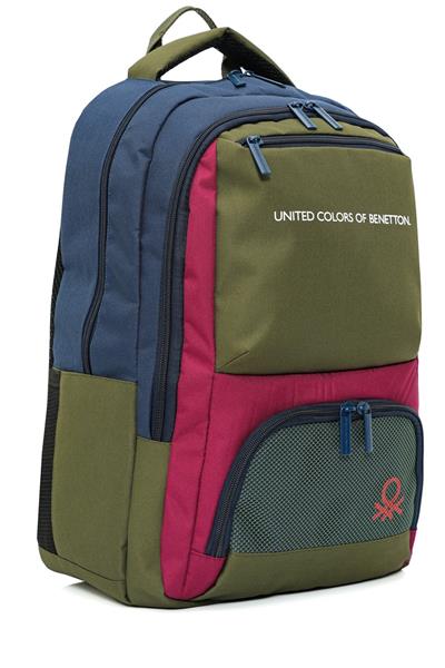 United Colors Of Benetton Unisex Okul, Günlük ve Seyahat Sırt Çantası - Lacivert - Haki - 20899