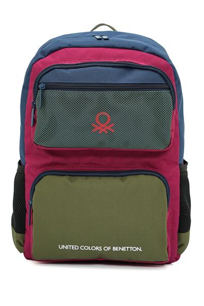 United Colors Of Benetton Unisex Okul, Günlük ve Seyahat Sırt Çantası - Lacivert - Haki - 20898