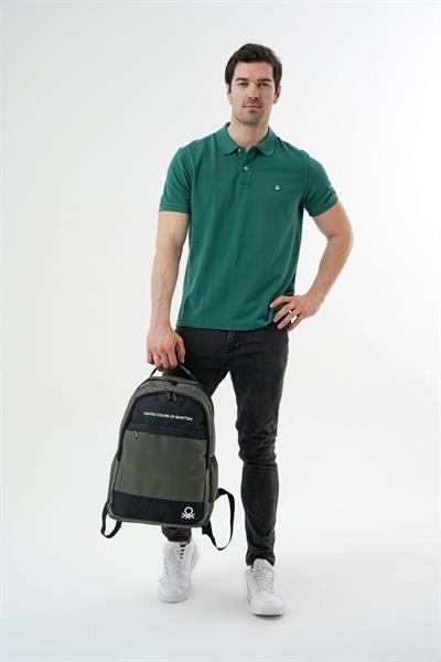 United Colors Of Benetton Unisex Okul, Günlük ve Seyahat Sırt Çantası - Haki - Siyah - 20819