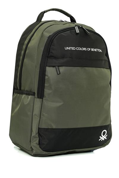 United Colors Of Benetton Unisex Okul, Günlük ve Seyahat Sırt Çantası - Haki - Siyah - 20819