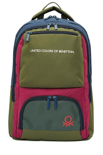 United Colors Of Benetton Unisex Okul, Günlük ve Seyahat Sırt Çantası - Lacivert - Haki - 20899