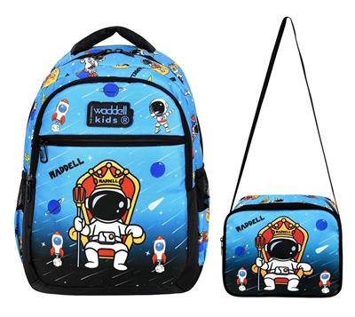 Waddell Astronot Desenli İlkokul Sırt Çantası Ve Beslenme Çantası - Erkek Çocuk