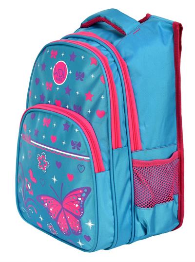 Waddell Çanta Mavi/Pembe Kelebek İlkokul Çantası - Waddell Bag Okul Sırt Çantası - Kız Çocuk