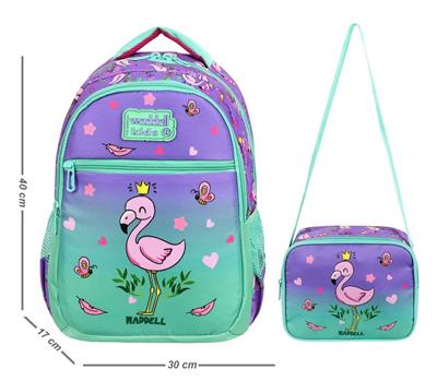 Waddell Flamingo Desenli İlkokul Sırt Çantası Ve Beslenme Çantası - Kız Çocuk