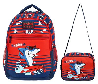 Waddell Köpekbalığı Desenli İlkokul Sırt Çantası Ve Beslenme Çantası - Erkek Çocuk