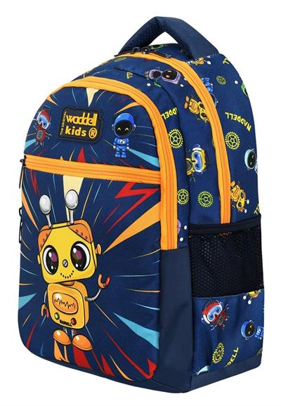 Waddell Robot Desenli İlkokul Sırt Çantası Ve Beslenme Çantası - Erkek Çocuk