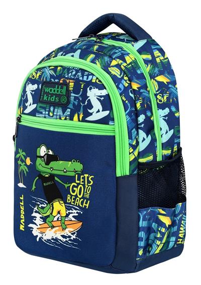 Waddell Timsah Desenli İlkokul Sırt Çantası Ve Beslenme Çantası - Erkek Çocuk
