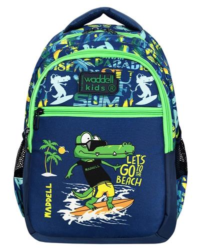 Waddell Timsah Desenli İlkokul Sırt Çantası Ve Beslenme Çantası - Erkek Çocuk