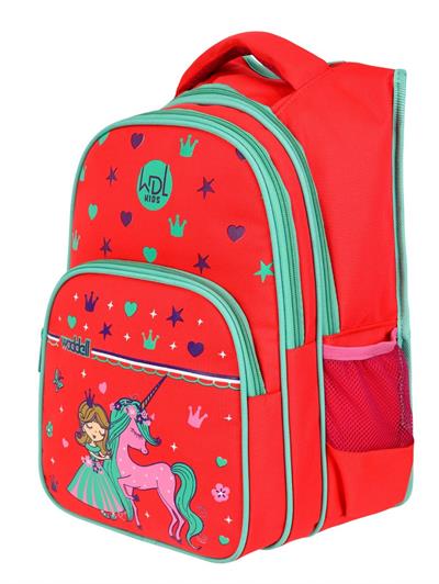 WaddellBag Kız Kırmızı Unicorn İlkokul Sırt Çanta Seti - Kız Çocuk