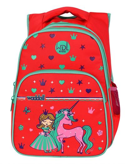 WaddellBag Kız Kırmızı Unicorn İlkokul Sırt Çanta Seti - Kız Çocuk