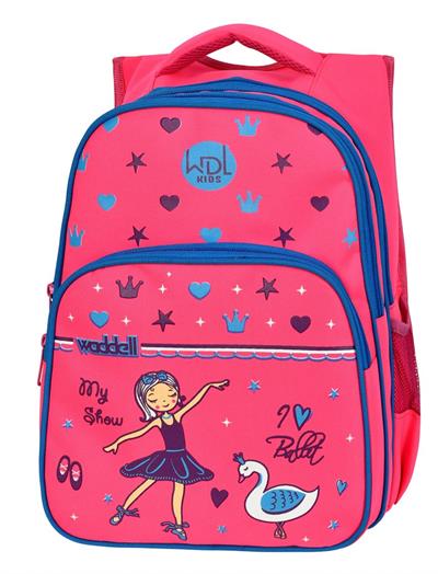 WaddellBag Kız Pembe Balerin Baskılı İlkokul Sırt Çantası Seti - Kız Çocuk