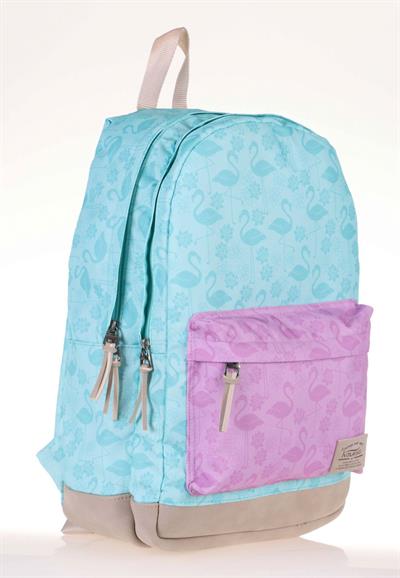 Wichlight Mavi-Mor Flamingo Okul ve Günlük Sırt Çantası