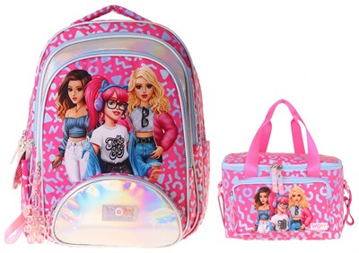 Wow Generation Girl Friends İkili Okul Çanta Seti - Kırmızı Girl Friends Baskılı Kız Çocuk SETWG-W6059B