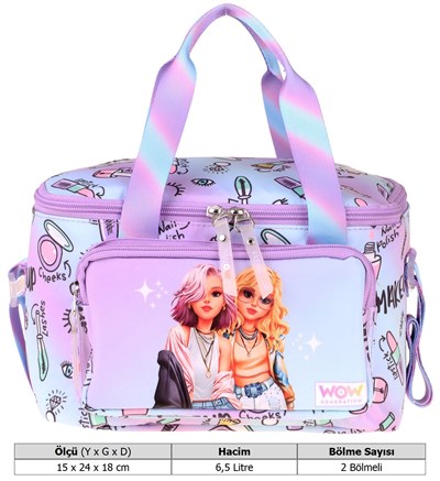 Wow Generation İki Bölmeli Thermo Okul Beslenme Çantası - Friends Baskılı Pembe Renk (Kız Çocuk) - W6055