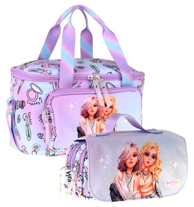 Wow Generation Kız Çocuk Friends (Pembe) Thermo Beslenme Çantası ve Kalemlik Seti - SETWG-W6055