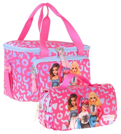 Wow Generation Kız Çocuk Girl Friends (Kırmızı) Thermo Beslenme Çantası ve Kalemlik Seti - SETWG-W6060