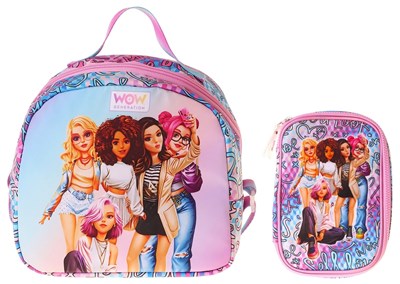 Wow Generation Kız Çocuk Group (Mavi) Thermo Beslenme Çantası ve Kalemlik Seti - SETWG-W6050