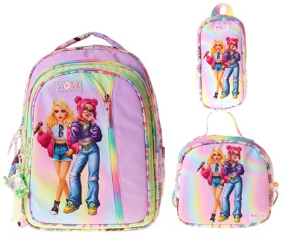 Wow Generation Üçlü İlkokul Okul Çanta Seti - Çok Renkli - Sound Baskılı - Kız Çocuk - SETWG-W6064A