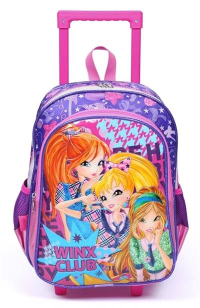 Yaygan Winx Club Çekçek Tekerlekli Okul Çantası - Pembe - Kız Çocuk
