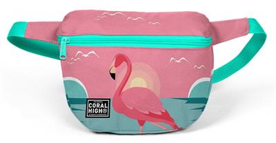 Yeşil Mercan Flamingo Çocuk Günlük Bel Çantası - Kız Çocuk