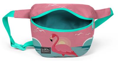 Yeşil Mercan Flamingo Çocuk Günlük Bel Çantası - Kız Çocuk