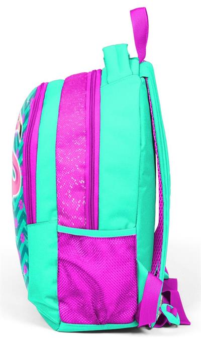 Yeşil Pembe Flamingo Baskılı İlkokul Ortaokul Sırt Çantası