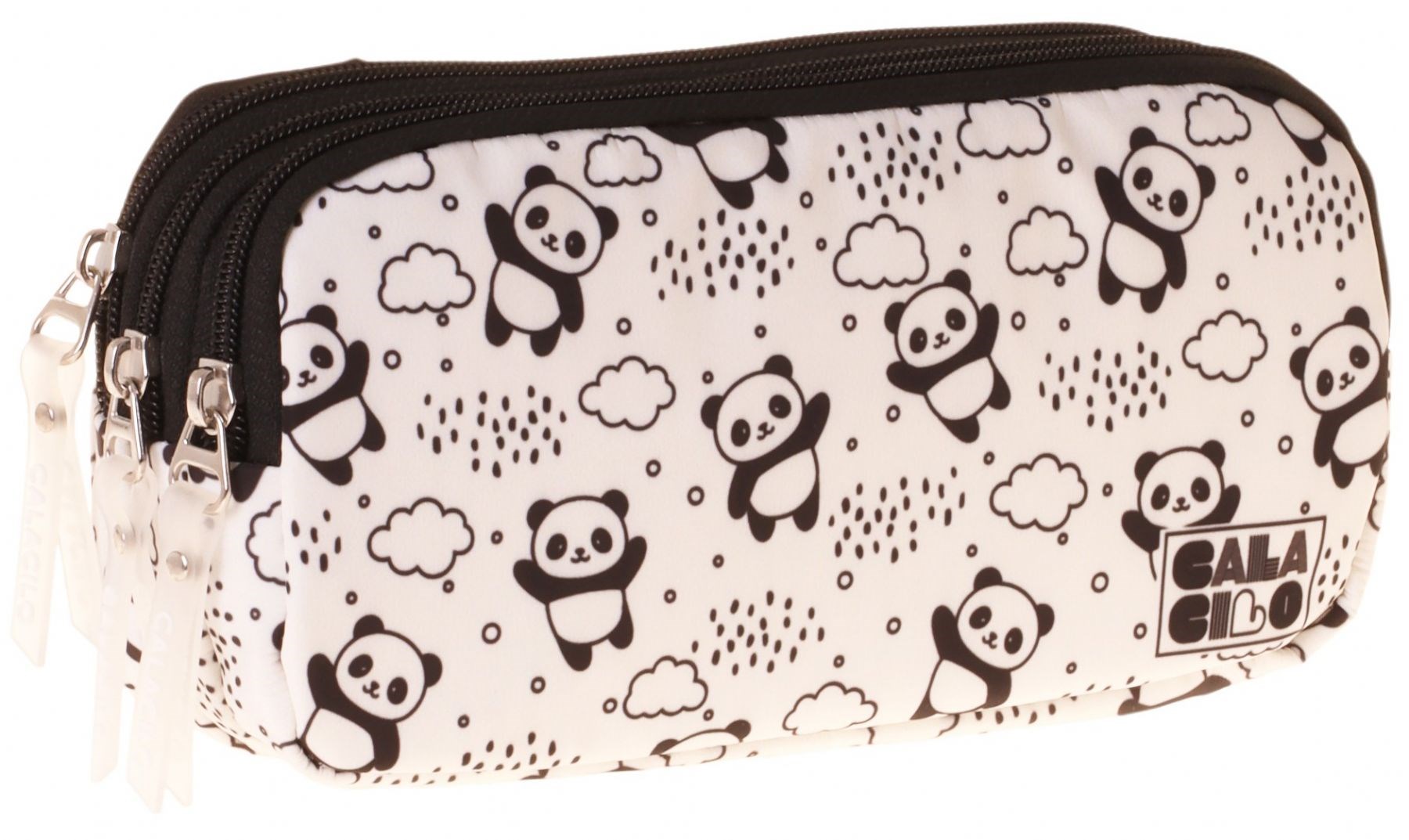 CalaCilo Kız Çocuk İlkokul Kalem Çantası - Panda Baskılı Siyah Renk (Sweet) - C4061