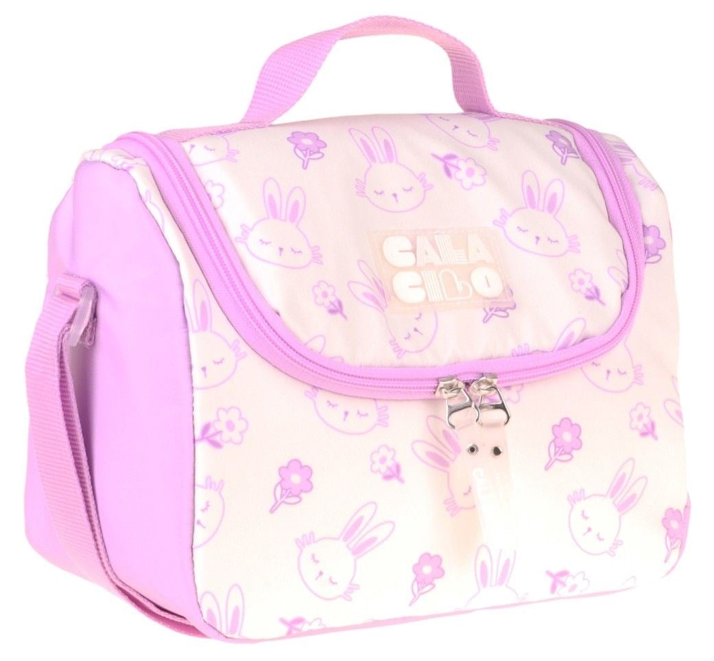 CalaCilo Rabbit Kız Çocuk Tavşan Baskılı Lila Isı Yalıtımlı Okul Beslenme Çantası - C4042
