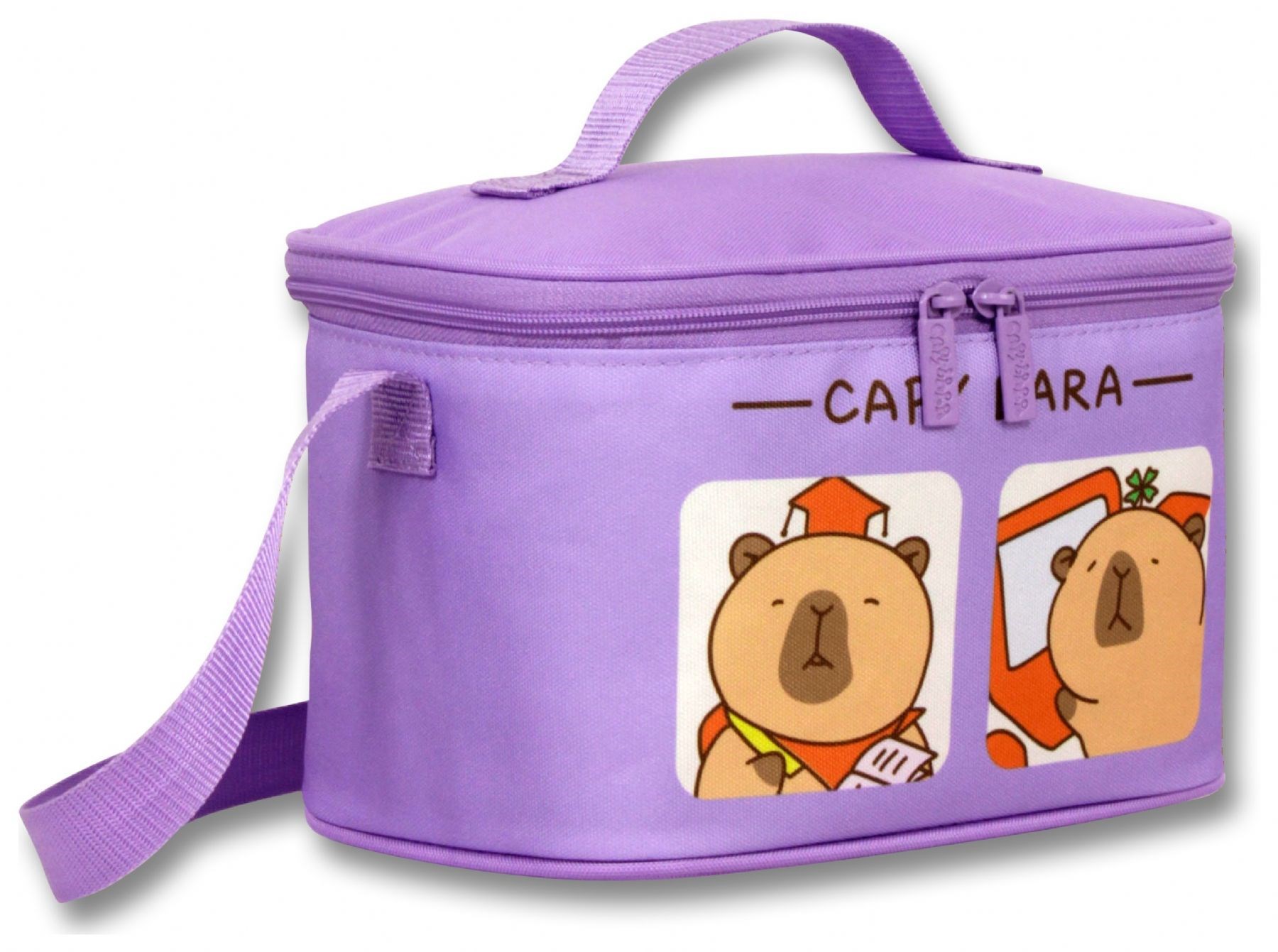 Capybara Kız Çocuk Isı Yalıtımlı Capybara baskılı Lila Okul Beslenme Çantası - 6216