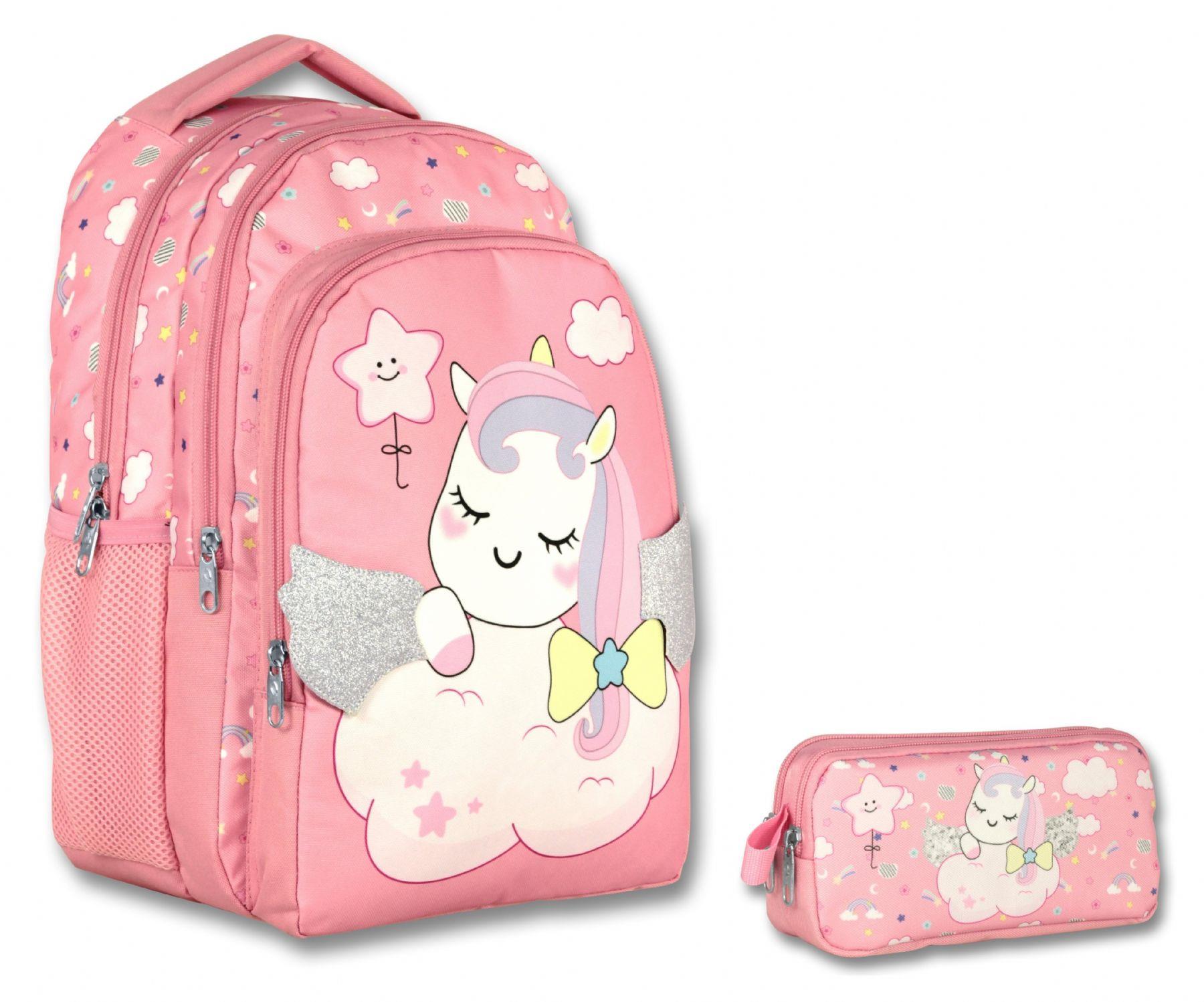 Cennec Işıltılı Kanatlar  İlkokul Çantası Ve Kalemlik Seti