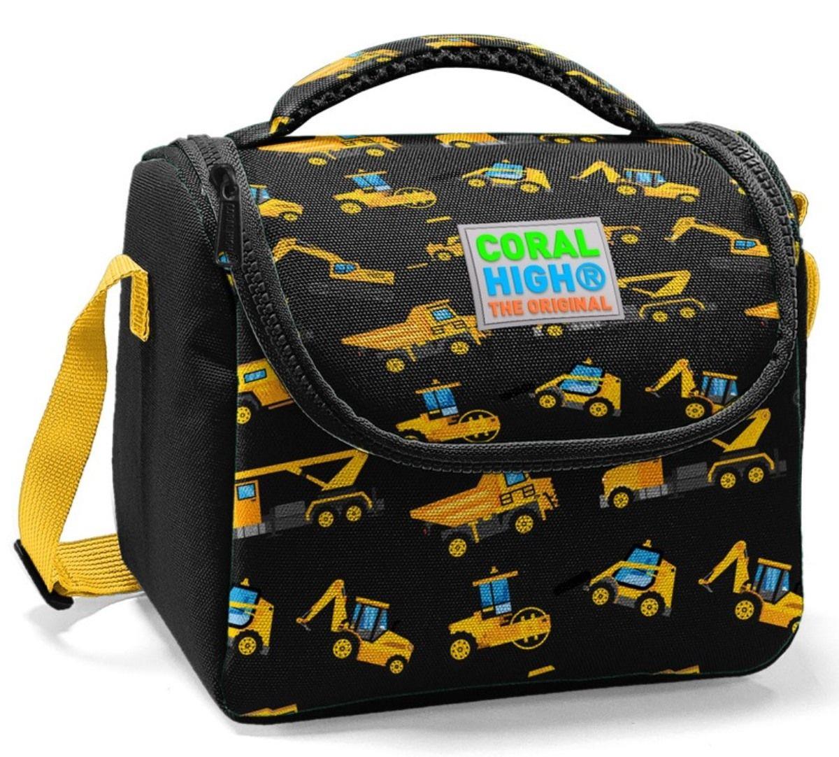 Coral High   İş Makinesi Baskılı Okul Beslenme Çantası