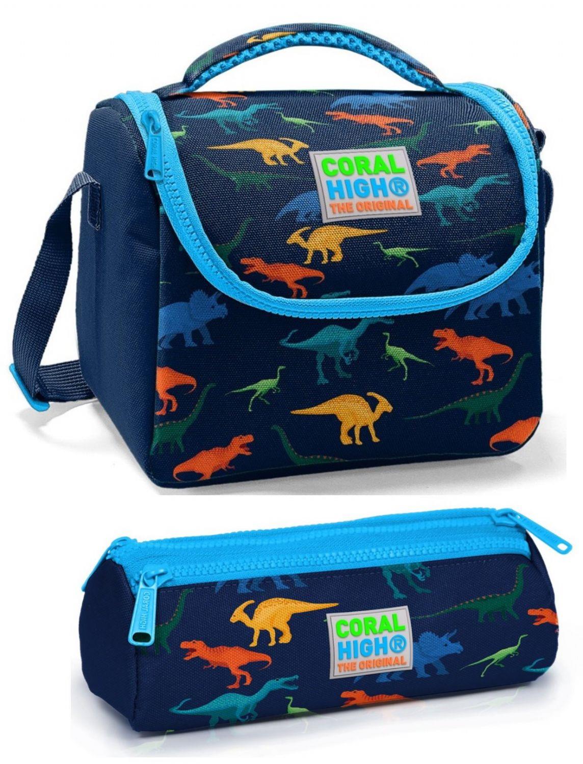 Coral High  Lacivert Dinazor Beslenme Çantası Seti