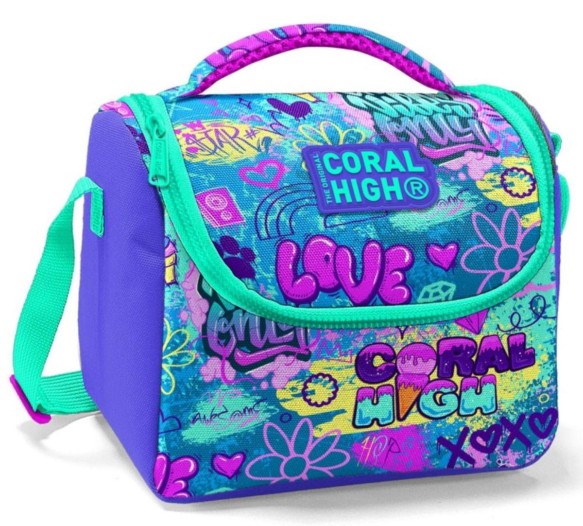 Coral High  Lavanta Grafiti Okul Beslenme Çantası - Thermo Yalıtımlı